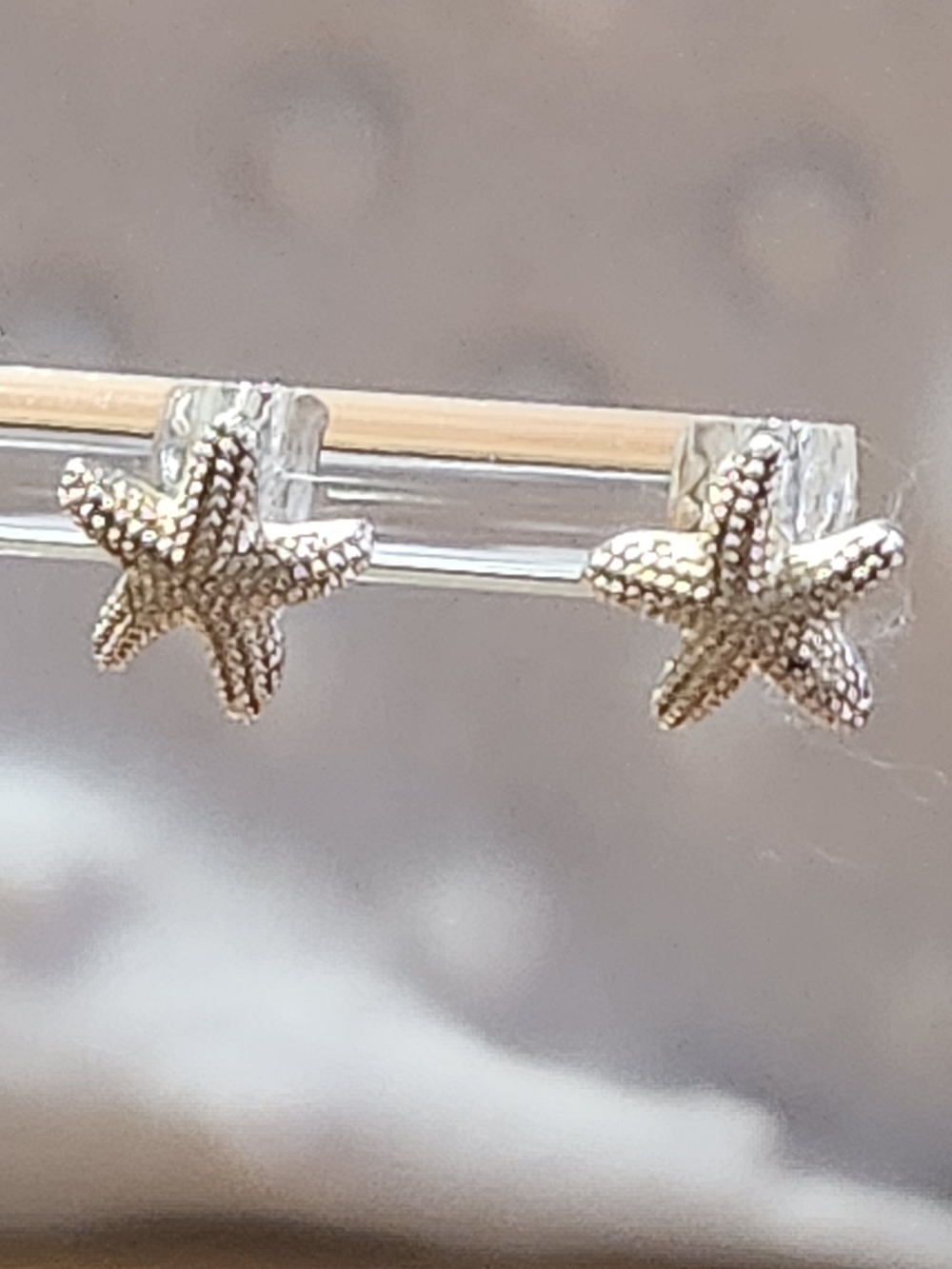 Sterling Silver Starfish Stud Earrings - Silver